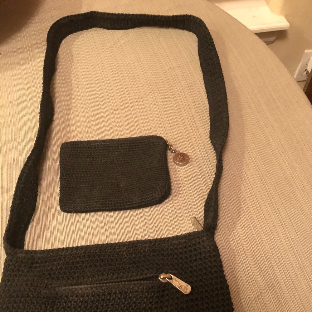 The Sak Black Crochet Bag & Change Purse. Classic!